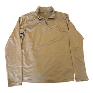 Paradox Mens Large Quarter Zip Pullover Gray Fleece Lined Long Sleeve